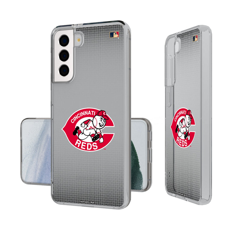 Cincinnati Reds 1974-1992 - Cooperstown Collection Linen Galaxy Clear Phone Case