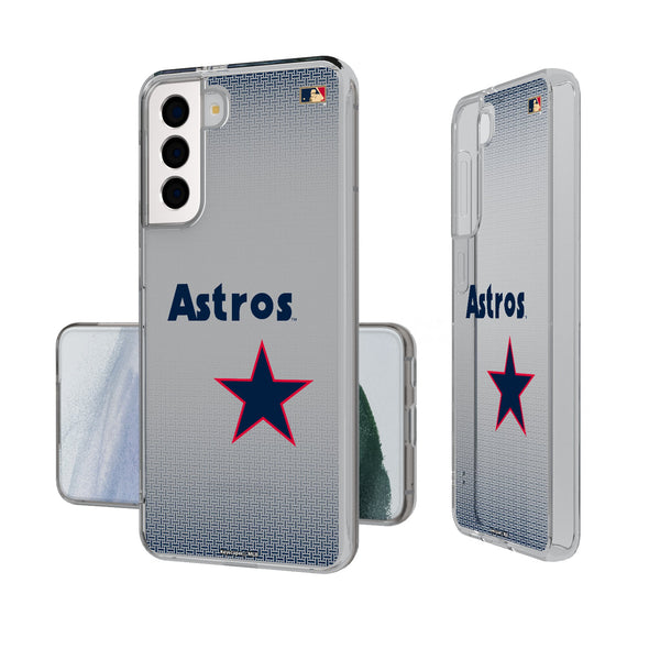 Houston Astros 1975-1981 - Cooperstown Collection Linen Galaxy Clear Phone Case