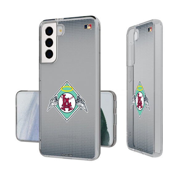 LA Angels 1961-1965 - Cooperstown Collection Linen Galaxy Clear Phone Case