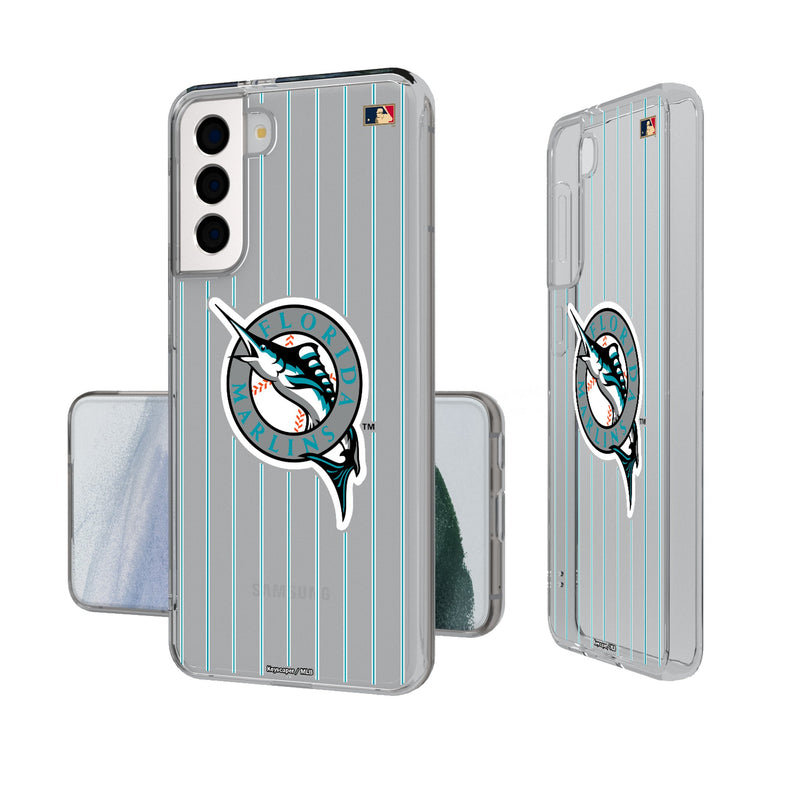 Miami Marlins 1993-2011 - Cooperstown Collection Pinstripe Galaxy Clear Phone Case