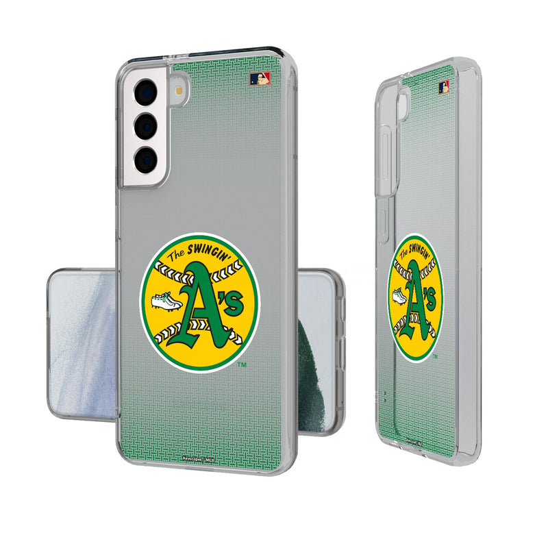 Oakland As 1971-1981 - Cooperstown Collection Linen Galaxy Clear Phone Case