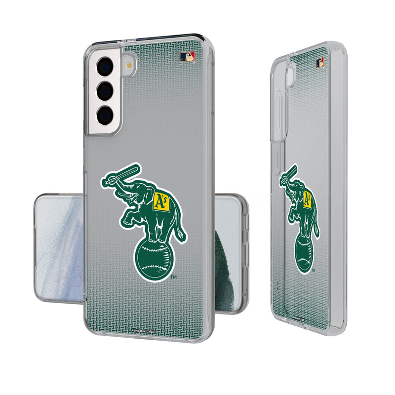 Oakland As  Home 1988 - Cooperstown Collection Linen Galaxy Clear Phone Case