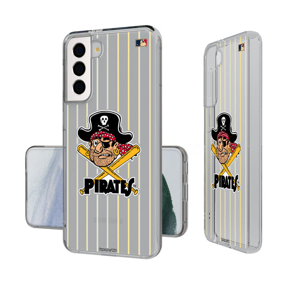 Pittsburgh Pirates 1958-1966 - Cooperstown Collection Pinstripe Galaxy Clear Phone Case