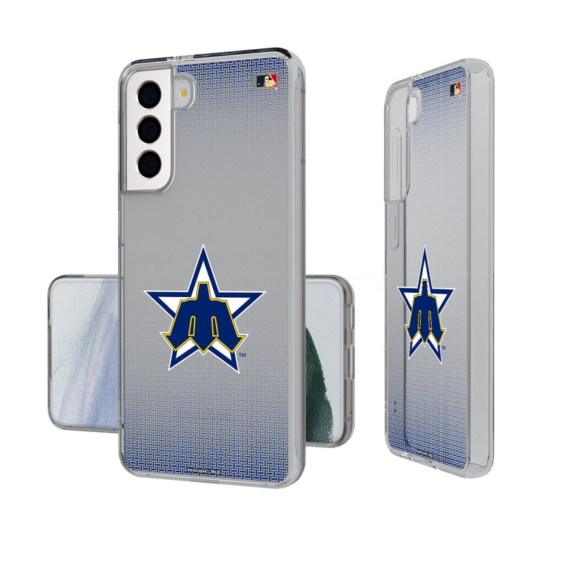 Seattle Mariners 1981-1986 - Cooperstown Collection Linen Galaxy Clear Phone Case