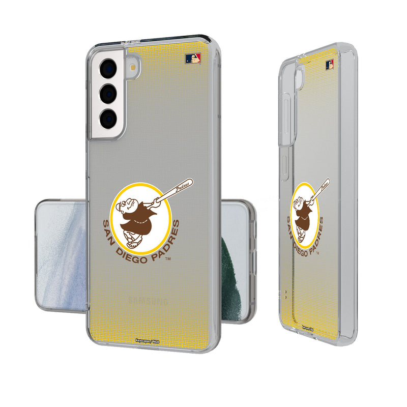 San Diego Padres 1969-1984 - Cooperstown Collection Linen Galaxy Clear Phone Case