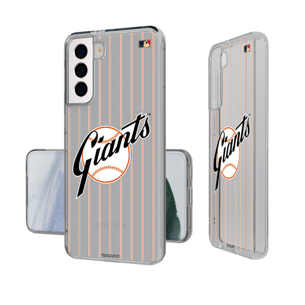 San Francisco Giants 1958-1967 - Cooperstown Collection Pinstripe Galaxy Clear Phone Case