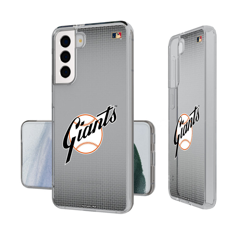 San Francisco Giants 1958-1967 - Cooperstown Collection Linen Galaxy Clear Phone Case