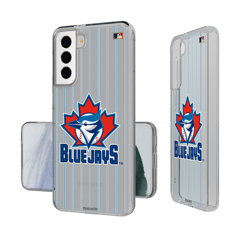 Toronto Blue Jays 1997-2002 - Cooperstown Collection Pinstripe Galaxy Clear Phone Case