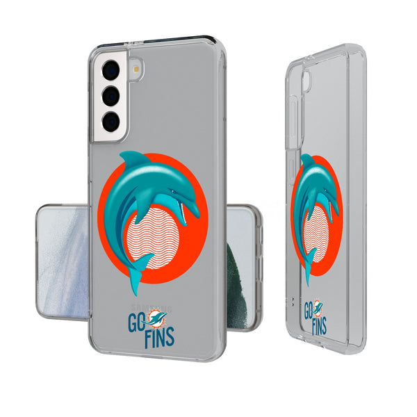 Miami Dolphins 2024 Illustrated Limited Edition Galaxy Clear Phone Case