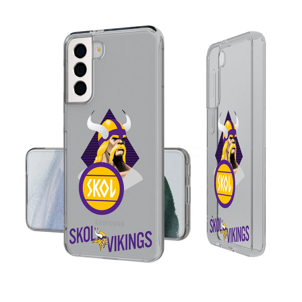 Minnesota Vikings 2024 Illustrated Limited Edition Galaxy Clear Phone Case