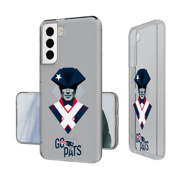 New England Patriots 2024 Illustrated Limited Edition Galaxy Clear Phone Case