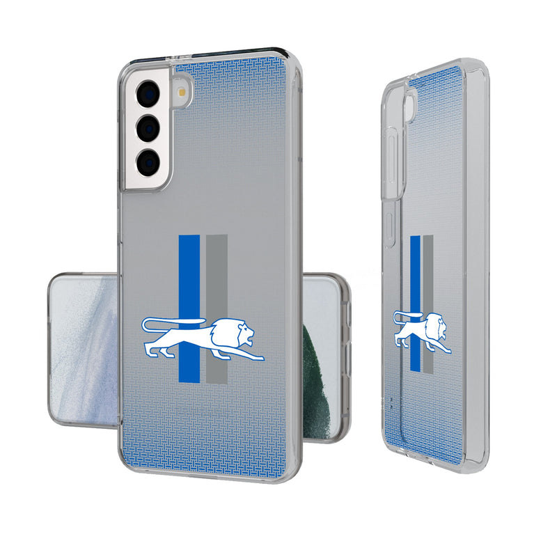 Detroit Lions Retro Linen Galaxy Clear Phone Case