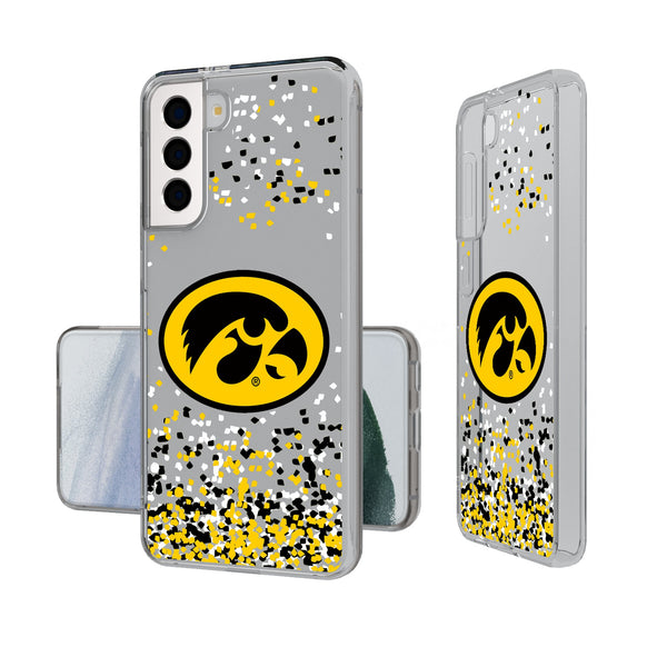 University of Iowa Hawkeyes Confetti Galaxy Clear Phone Case