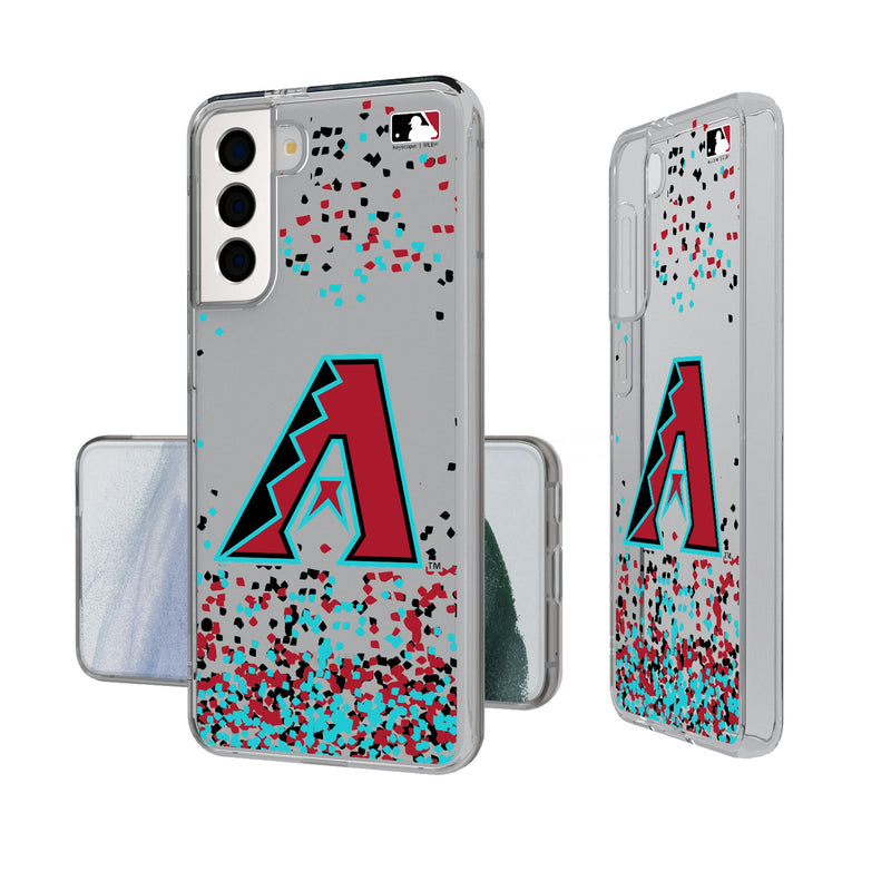 Arizona Diamondbacks Confetti Galaxy Clear Phone Case