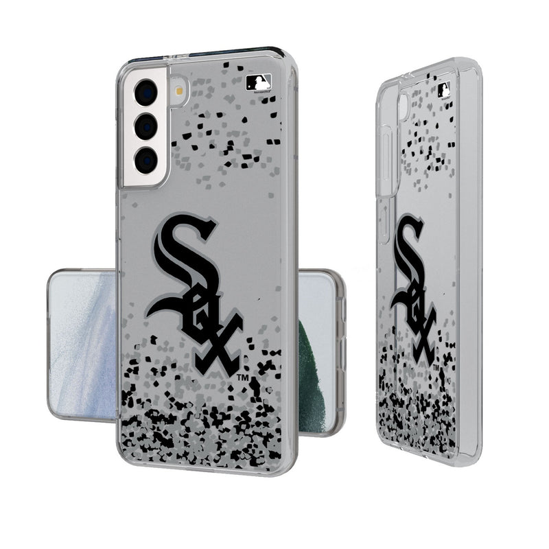 Chicago White Sox Confetti Galaxy Clear Phone Case