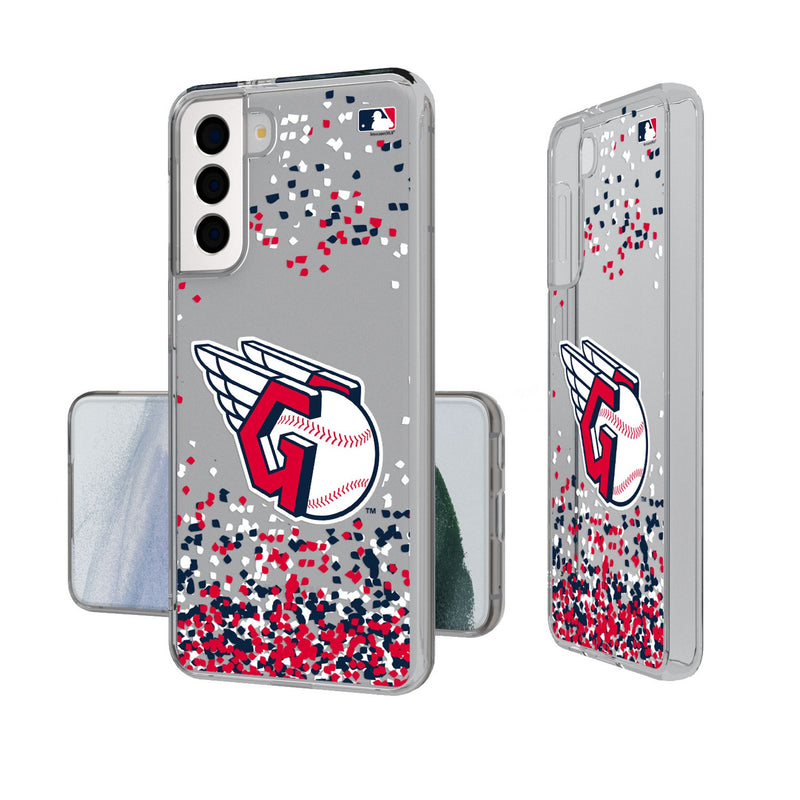 Cleveland Guardians Confetti Galaxy Clear Phone Case