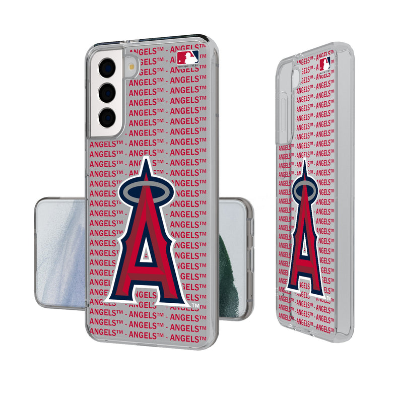 Los Angeles Angels Text Backdrop Galaxy Clear Phone Case