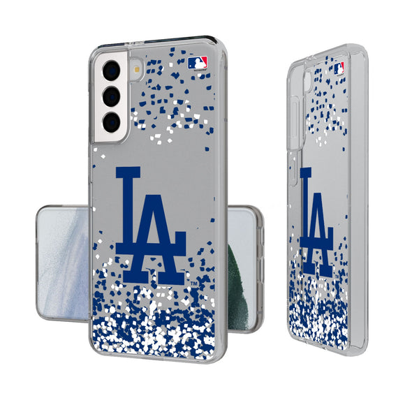 LA Dodgers Confetti Galaxy Clear Phone Case