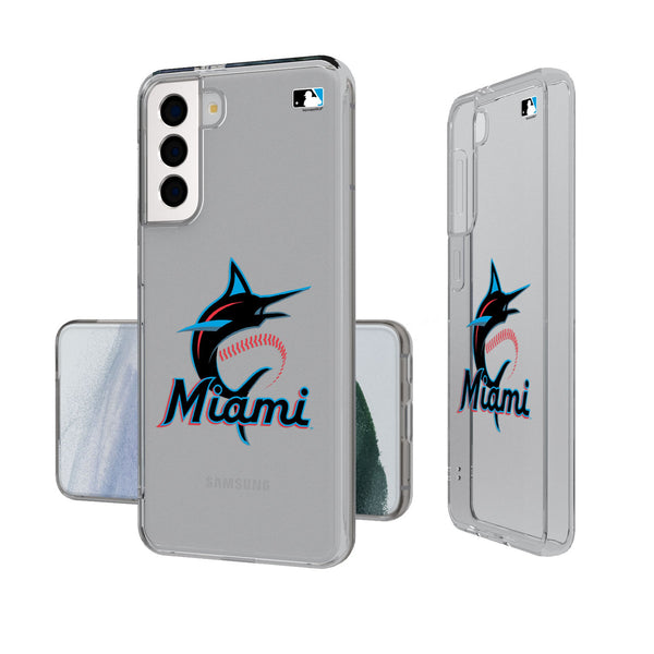 Miami Marlins Insignia Galaxy Clear Phone Case