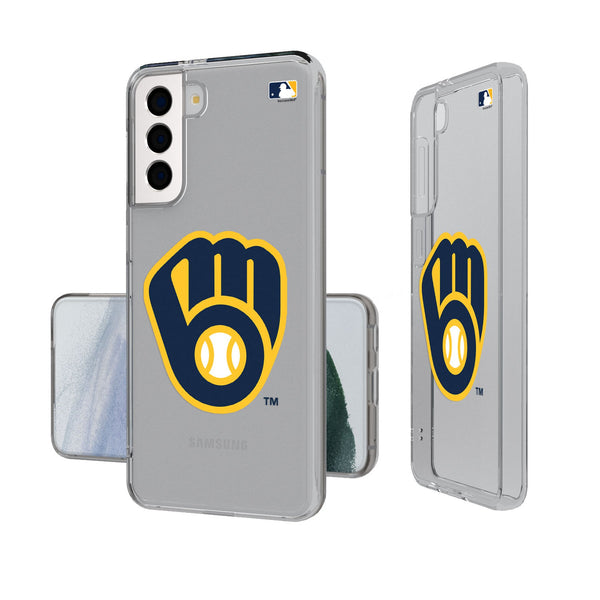 Milwaukee Brewers Insignia Galaxy Clear Phone Case