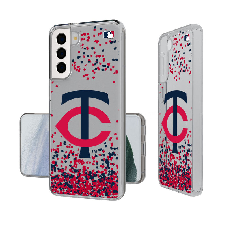 Minnesota Twins Confetti Galaxy Clear Phone Case