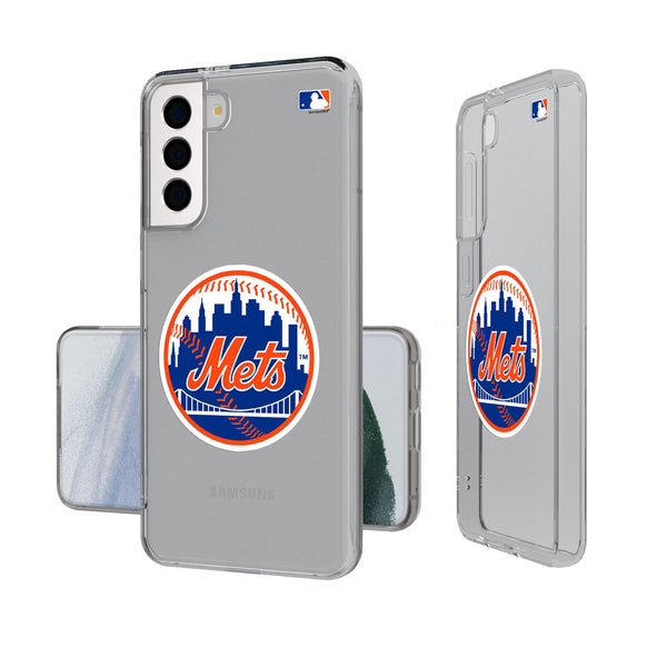 New York Mets Insignia Galaxy Clear Phone Case