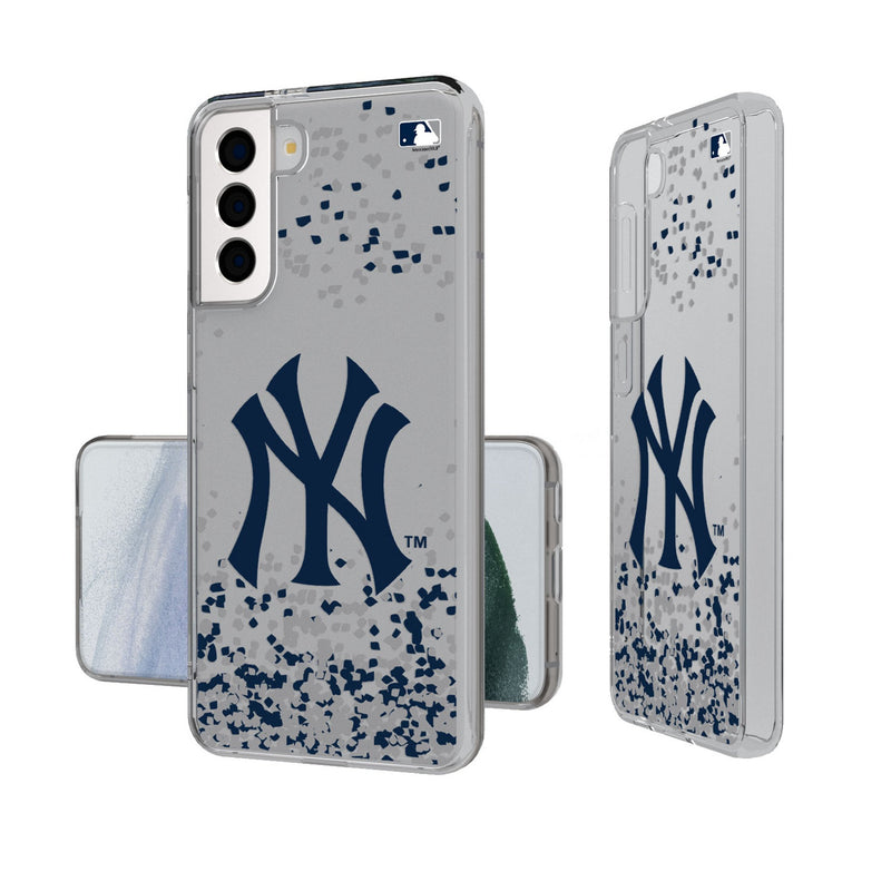 New York Yankees Confetti Galaxy Clear Phone Case