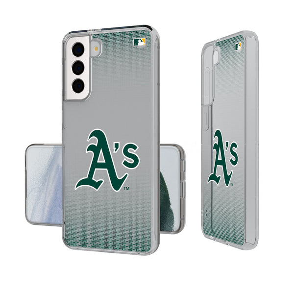 Oakland Athletics Linen Galaxy Clear Phone Case