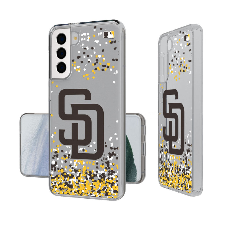 San Diego Padres Confetti Galaxy Clear Phone Case