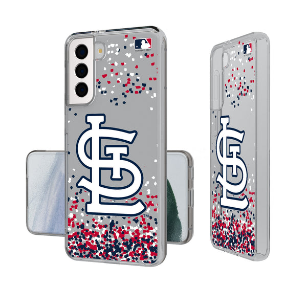 St Louis Cardinals Confetti Galaxy Clear Phone Case