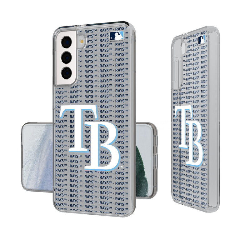 Tampa Bay Rays Text Backdrop Galaxy Clear Phone Case