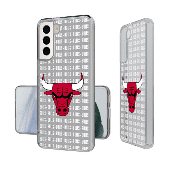 Chicago Bulls Text Backdrop Galaxy Clear Phone Case