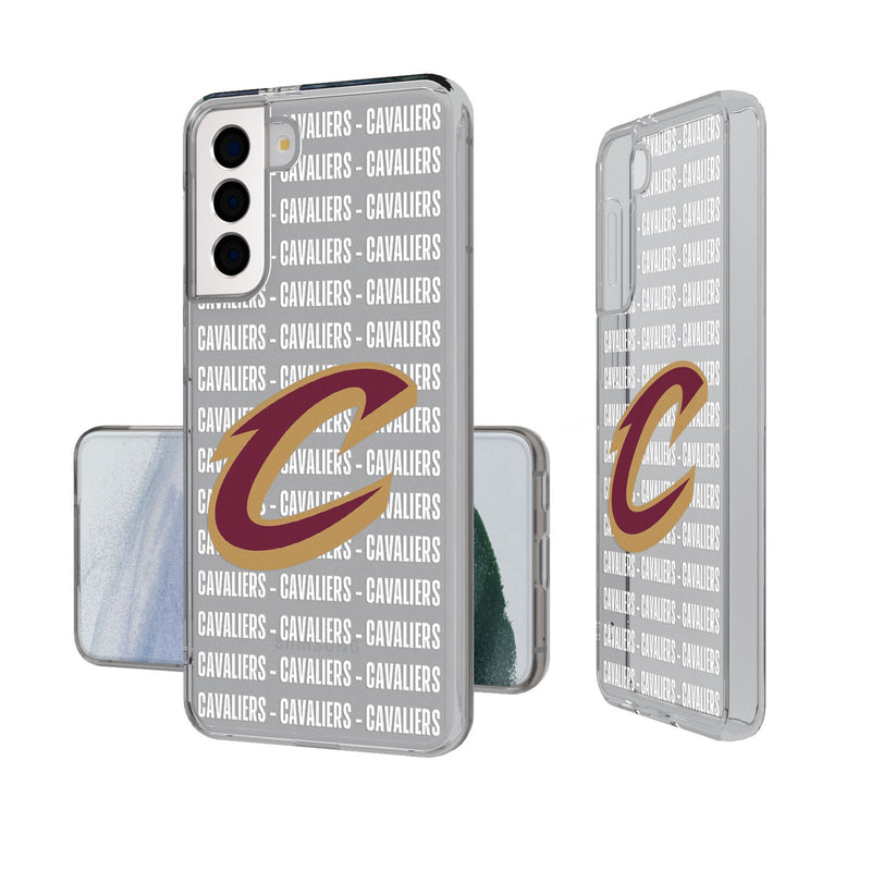 Cleveland Cavaliers Text Backdrop Galaxy Clear Phone Case