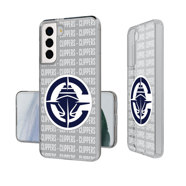 Los Angeles Clippers Text Backdrop Galaxy Clear Phone Case