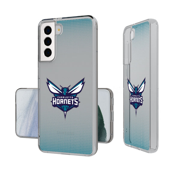 Charlotte Hornets Linen Galaxy Clear Phone Case