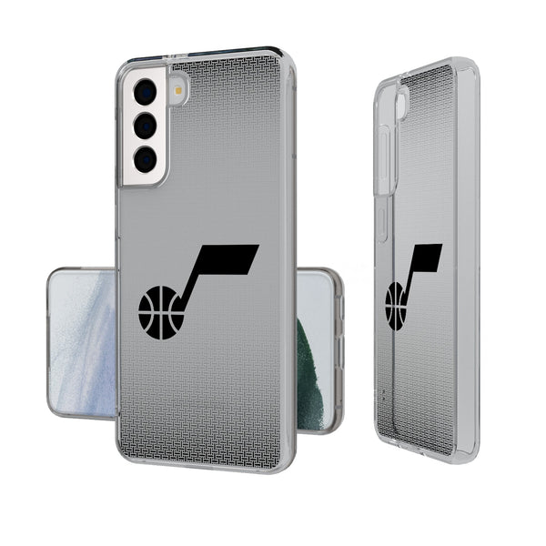 Utah Jazz Linen Galaxy Clear Phone Case