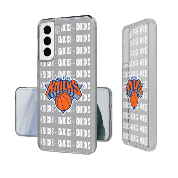 New York Knicks Text Backdrop Galaxy Clear Phone Case