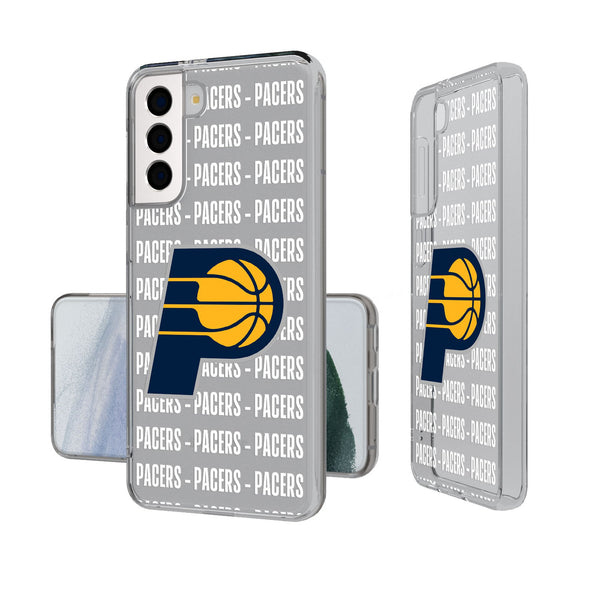 Indiana Pacers Text Backdrop Galaxy Clear Phone Case