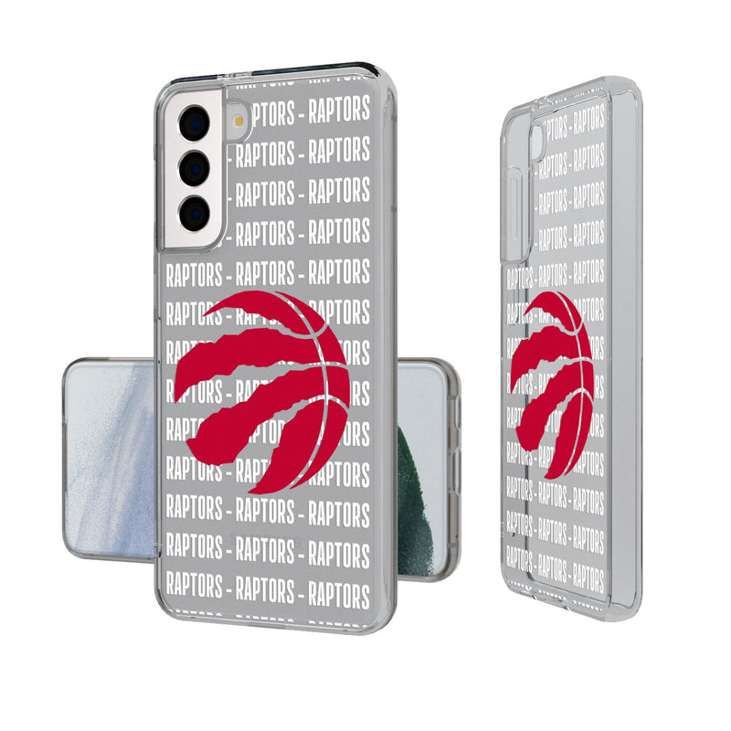 Toronto Raptors Text Backdrop Galaxy Clear Phone Case