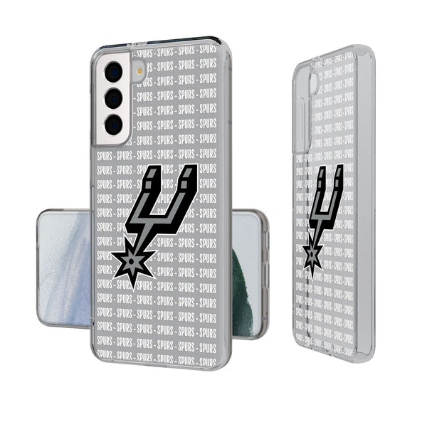 San Antonio Spurs Text Backdrop Galaxy Clear Phone Case