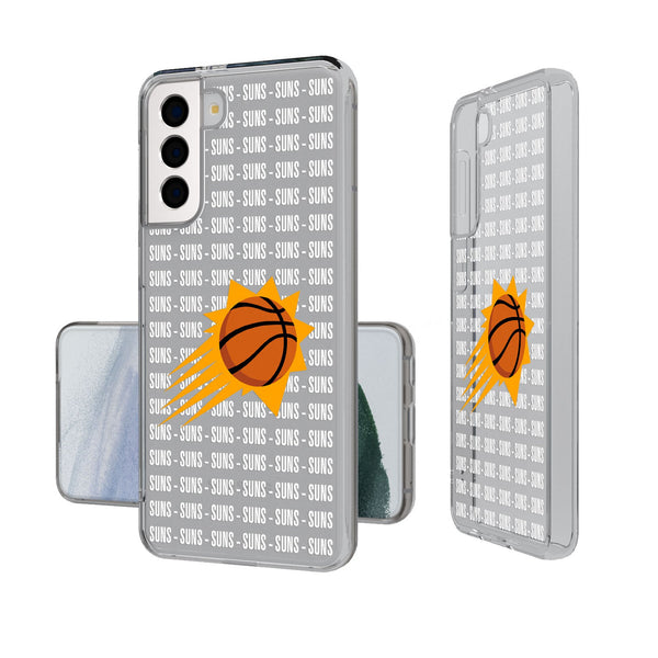 Phoenix Suns Text Backdrop Galaxy Clear Phone Case