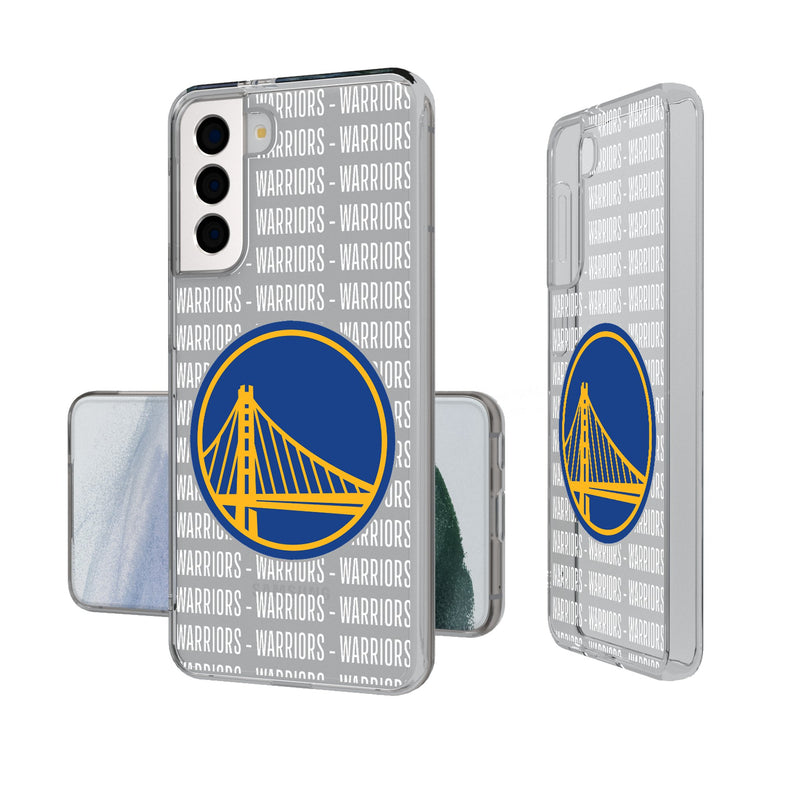 Golden State Warriors Text Backdrop Galaxy Clear Phone Case