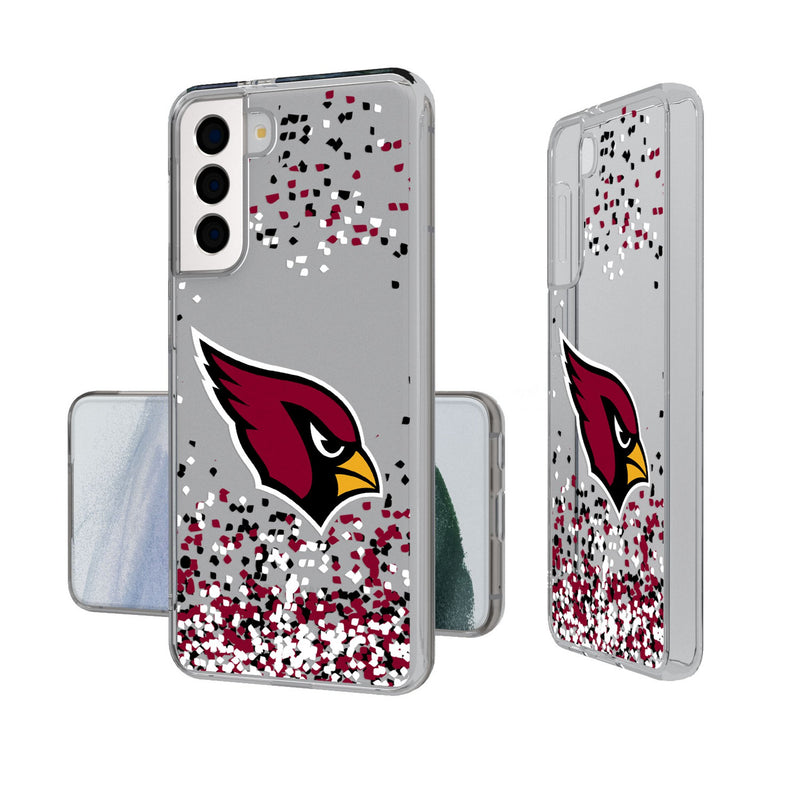 Arizona Cardinals Confetti Galaxy Clear Phone Case