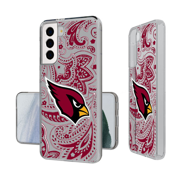 Arizona Cardinals Paisley Galaxy Clear Phone Case