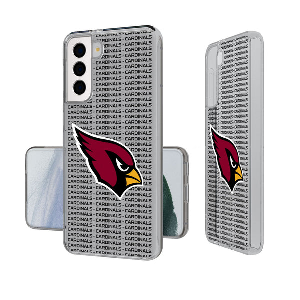 Arizona Cardinals Text Backdrop Galaxy Clear Phone Case