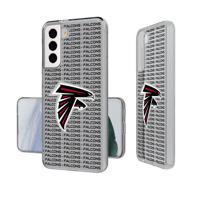 Atlanta Falcons Text Backdrop Galaxy Clear Phone Case