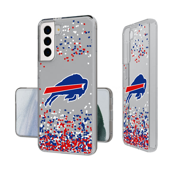 Buffalo Bills Confetti Galaxy Clear Phone Case