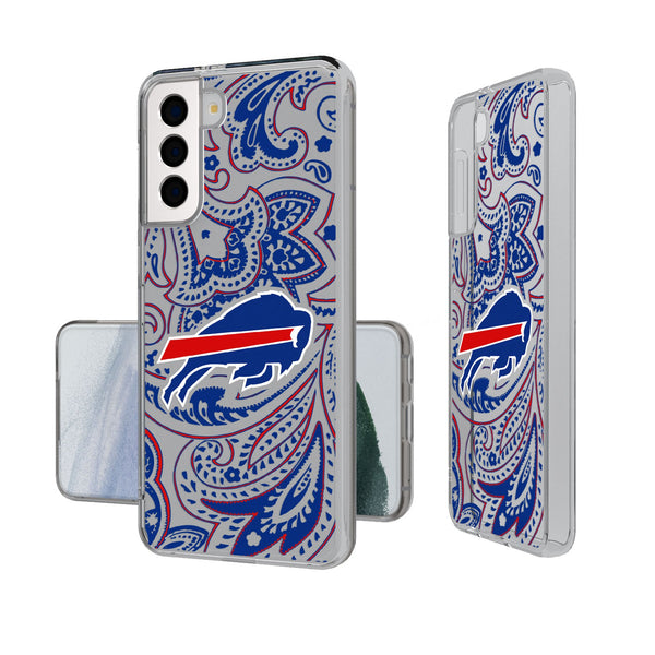 Buffalo Bills Paisley Galaxy Clear Phone Case