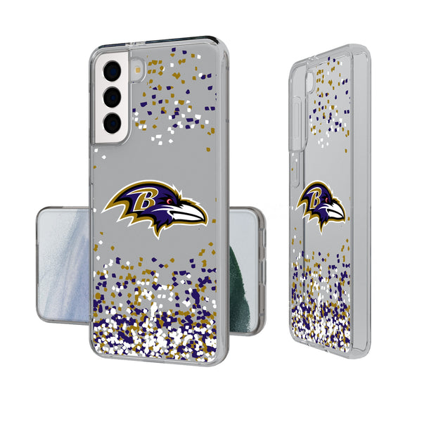 Baltimore Ravens Confetti Galaxy Clear Phone Case