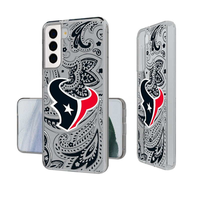 Houston Texans Paisley Galaxy Clear Phone Case